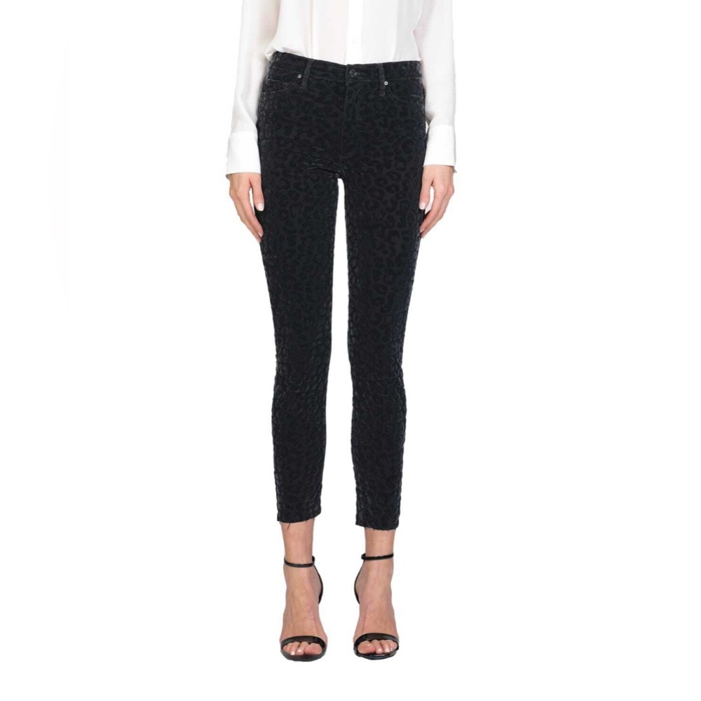 Black Orchid Carmen High Rise Ankle Fray Jeans-Soft Leopard-24